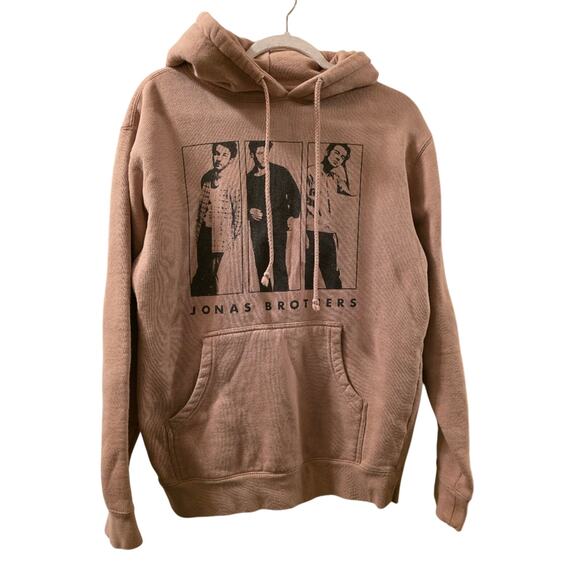 Jonas Brothers 2023 Concert Tour Hoodie Sweatshirt Size S Brown - Picture 1 of 8